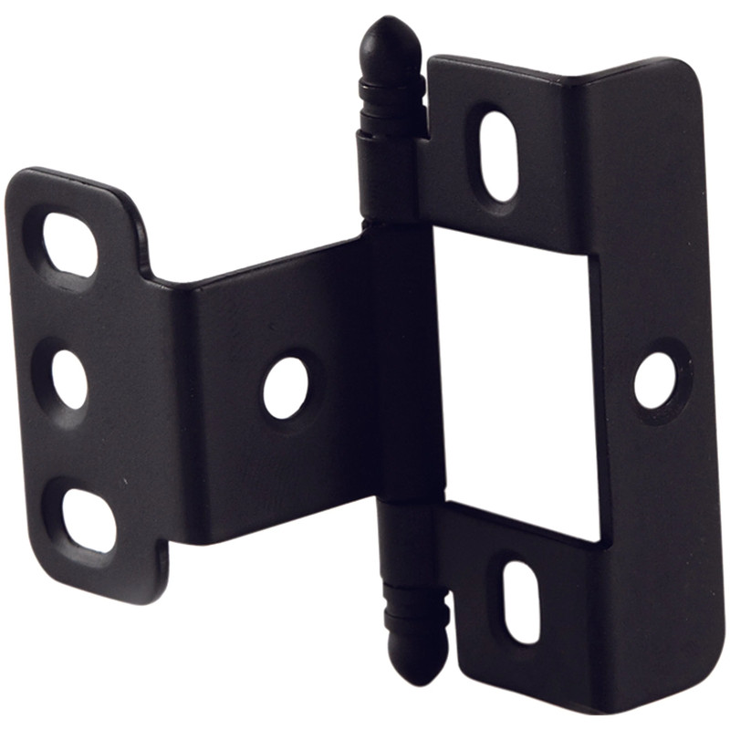 Non-Mortise Wrap Hinge with Finial - Types:Full Wrap Hinge - Style:Ball Finial - Finish:Black